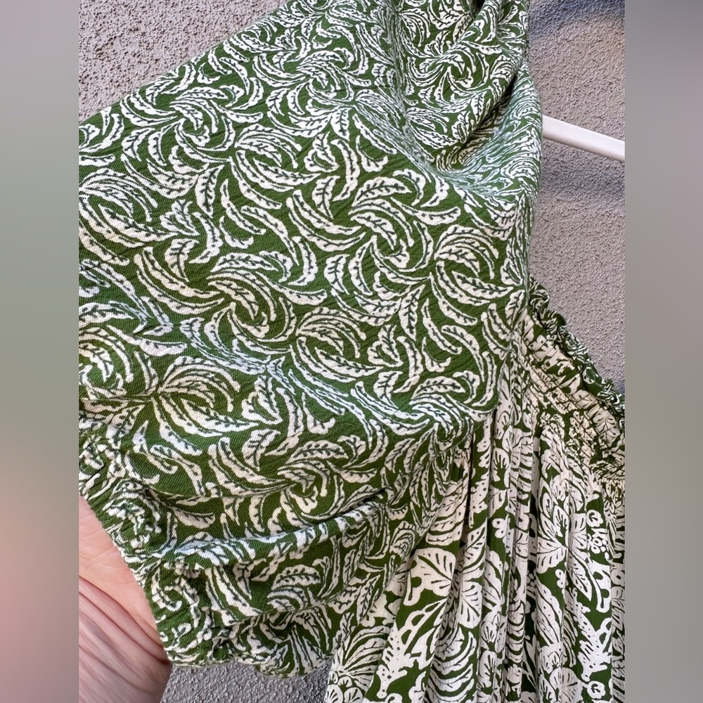 Fat Face green damask jumpsuit LARGE - Picture 6 of 6